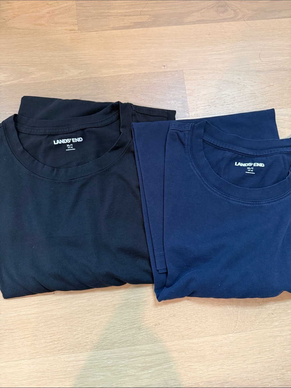 Lands' End Short Sleeve Tees Black & Blue XL